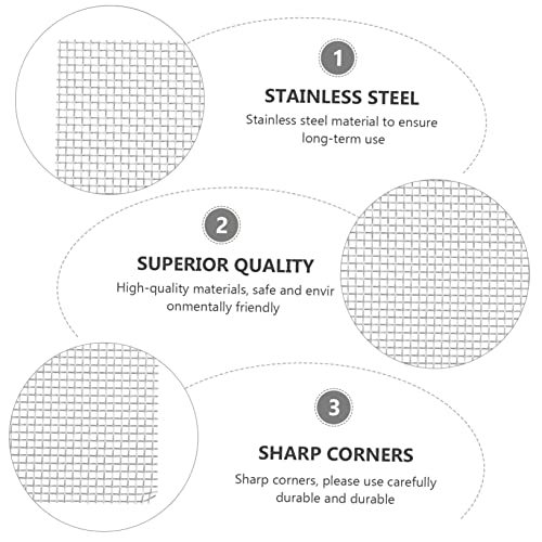 Happyyami 10pcs Stainless Steel Wire Mesh Pad for Aquarium Aquatic Plants and Moss Non Grass Planting for Fish Tank Decoration and Plant Fixation