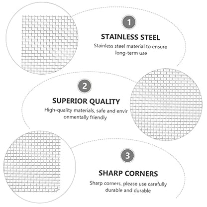 Happyyami 10pcs Stainless Steel Wire Mesh Pad for Aquarium Aquatic Plants and Moss Non Grass Planting for Fish Tank Decoration and Plant Fixation
