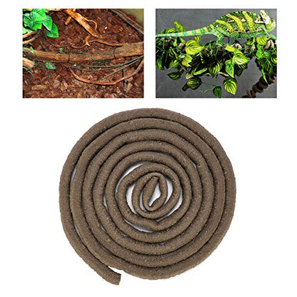 Flexible Vine Branch Jungle Rattan Long Vine Decoration Rattan Decoration Lifelike for Reptiles Pet Reptile Climbing Rattan Artificial Reptile - size: G (para cintura 85 cm/33,5 pol.)