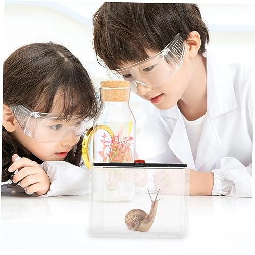POPETPOP Clear Viewing Reptile Storage Box with Ventilated Acrylic Panel Feeding Habitat for Lizards Snakes Tarantulas and Other Reptiles