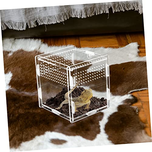 BESPORTBLE Portable Reptile Terrarium Aquarium Fish Breeder Box Observation Case for Lizards - size: 9.5x9cm
