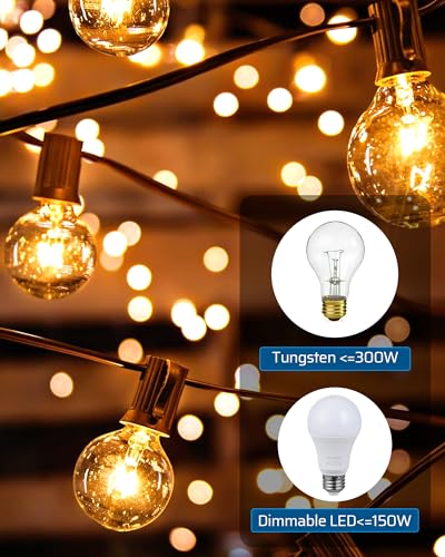 DEWENWILS Outdoor Dimmer for String Lights, 125V Dimmer Switch with 100FT Control Range, Weatherproof Outdoor Dimmer Plug for Dimmable LED/Tungsten Bulbs - style: 1 remote 2 outlets