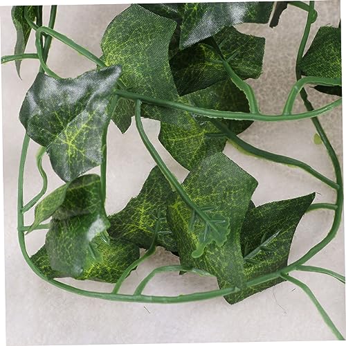 2m Jungle Vines Artificial Leaf Decor for Reptiles Habitat Accessories with Suction Cups for Lizards Frogs Snakes and More Flexible Rattan Strips for Terrarium