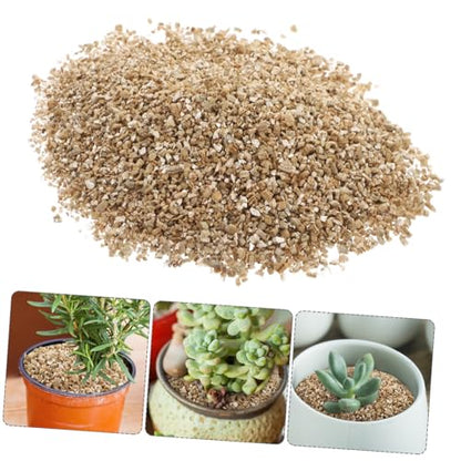 Sosoport 0.5kg Natural Vermiculite for Gardening Neutral Ph Fine Expanded Vermiculite for Plant and Mushroom Germination Excellent Moisture Retention for Home and Indoor Gardens