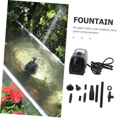 BESPORTBLE 1set Submersible Fountain Pump for Fish Tanks Hydroponics and Fountains Quiet Multi-use Water Pump Nozzles for Improved Water Circulation and Oxygenation Us