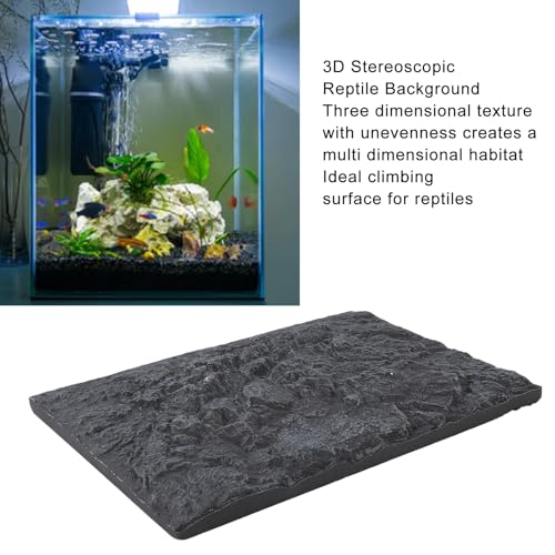 CDQL Aquarium Terrarium Background, Multipurpose 3D Reptile Background, Foam Aquarium Decor Backgrounds, Easy to Assemble for Reptiles Lizard Fish Frog (D) - size: D