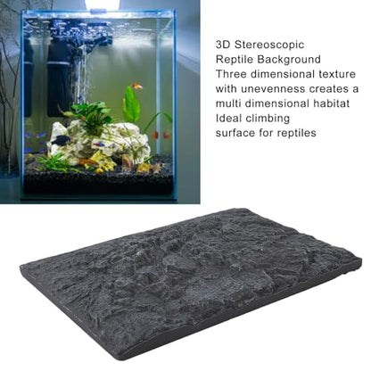 CDQL Aquarium Terrarium Background, Multipurpose 3D Reptile Background, Foam Aquarium Decor Backgrounds, Easy to Assemble for Reptiles Lizard Fish Frog (D) - size: D