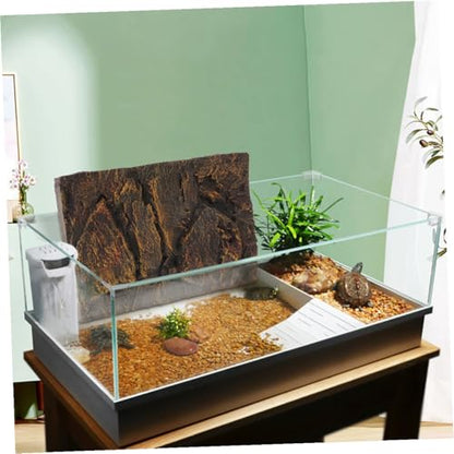 3D Turtle Tank Decorative Panel Aquarium Background Reptile Tank Accessory Large Decor 2 Pack
