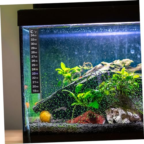 PRETYZOOM 2Pcs Fish Tank Thermometer Sticker Strip Color Changing Temperature Indicator for Aquariums Easy to Read Safe and Convenient for Fish Tanks and Reptiles