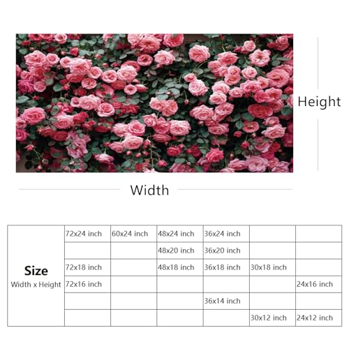 YongFoto Reptile Terrarium Background 24x12 inch Reptile Tank Background Green Leaves Pink Floral Rose Flowers Wall Reptile Habitat Background Bearded Dragon Fish Tank Aquarium Background Backdrop - color: Pink, size: 24x12in/60x30cm