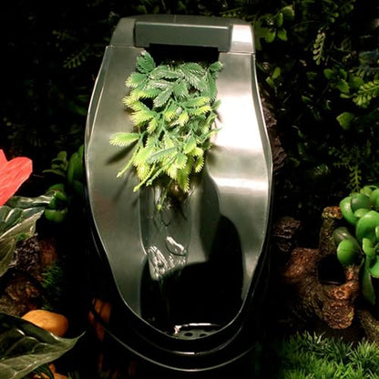 Gavigain Reptile Drinking Fountain Water Dripper Living Aqua Waterfall for Lizard Turtle Snake Spiders