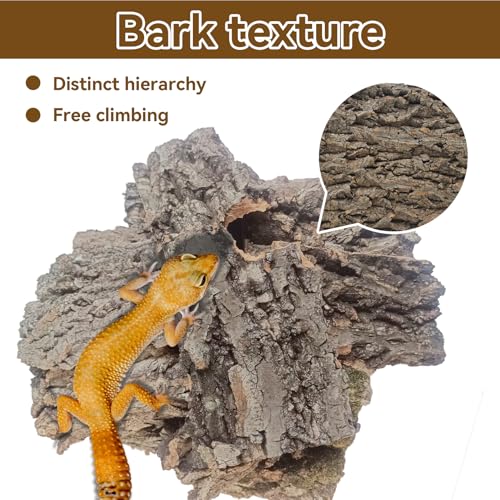 Reptile Cork Bark Substrate,1.5 LB Natural Tree Bark for Terrarium Wood Gecko Climbing Bark Bedding Bulk Habitat Decor for Bearded Dragon Spider Lizard Tarantula Hermit Crab - size: 【1.5 LB】