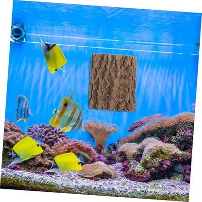 SUPVOX 2Pcs Cork Tile Background for Reptiles Natural Bark Terrarium Backdrop Wall Decor Versatile Habitat Decor for Gecko Lizard Bearded Dragon Turtle Snake