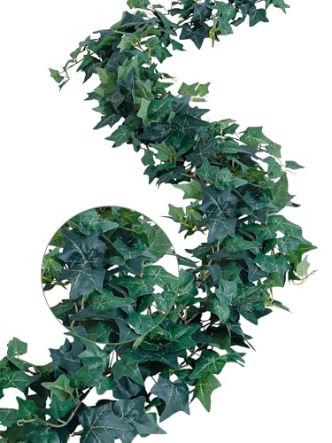 ucky 2pack Total12FT Artificial Ivy Artificial Vines Artificial Plants Fake Hanging Plants Silk for Garden Terrace Beach Party Decoration Wedding Decoration （Green） - color: Green