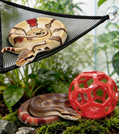 Snake Enrichment Toys,Ball Python Tank Accessories with Snake Climbing Accessories Hammock, Lizards Toy Activity Ball,Reptile Climbing Toys for Crested Gecko Bearded Dragon