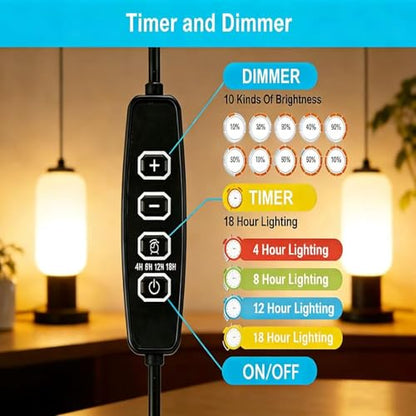 Carefree Fish Aquarium LED Light USB 7W Timer 4/8/12/18 Hours for 1~5Gal Fish Tank (Include UL Certification Power Adapter)