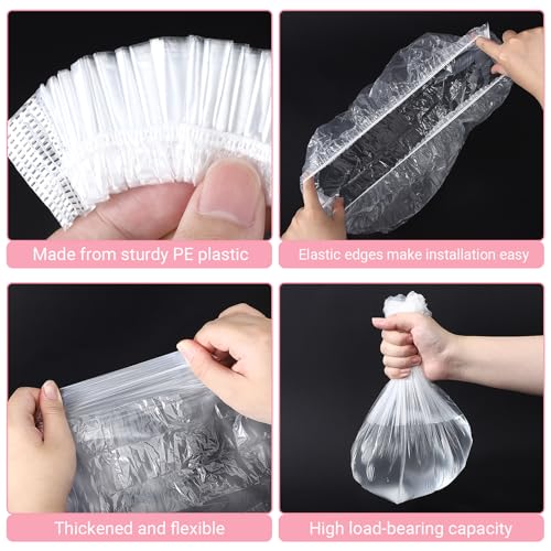 100PCS Disposable Cage Liners for Trays Max 14x10x2in, Clear Plastic Rabbit Cage Accessories Liner Bag, Small Pet Supplies Stuff Litter Box Liner for Bunny Hamster Hedgehog Dog Cat Small Rabbit