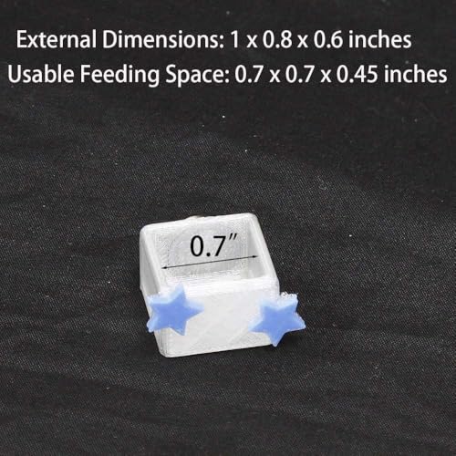 3 Pcs Magnetic Jumping Spider Feeding Dish Jumping Spider Enclosure Accessories Star-Shaped Design Reptile Water Bowl for Other Small Reptiles or Insects (Transparent + Blue) - color: Transparent + Blue