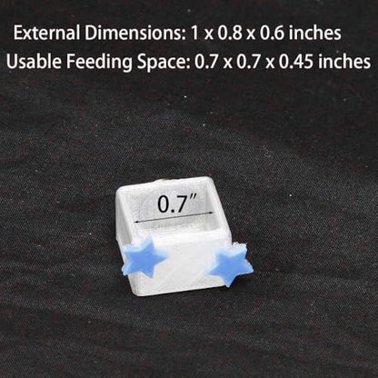 3 Pcs Magnetic Jumping Spider Feeding Dish Jumping Spider Enclosure Accessories Star-Shaped Design Reptile Water Bowl for Other Small Reptiles or Insects (Transparent + Blue) - color: Transparent + Blue
