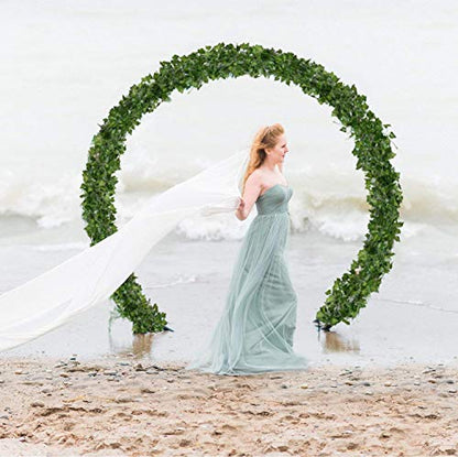 DearHouse 84 Feet 12 Strands Artificial Ivy Leaf Plants Vine Hanging Garland Fake Foliage Flowers Home Kitchen Garden Office Wedding Wall Decor, Green - size: 84 Feet