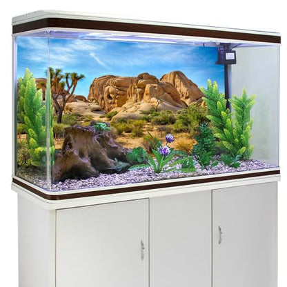 Polyester 72x16 inches Joshua Tree National Park Backdrop Arid Barren Cactus Sandstone Rock Climate Mountain and Desert Scenery Backdrop Desert Terrarium Background - size: 72x16 Inches