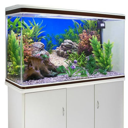 AWERT 24x12 inches Aquatic Plant Fish Tank Background Stone River Bed & Lake Aquarium Background Vinyl - size: 24x12in/60x30cm