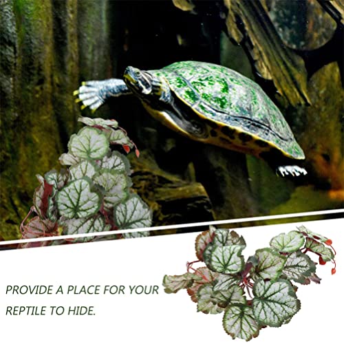 Ipetboom Suction Cups for Hanging Plants Reptile Plants Terrarium Plants Leaf for Reptile Terrarium Plants Indoor Reptile Tank Decor Plant for Reptile Terrarium Hanging Reptile Habitat