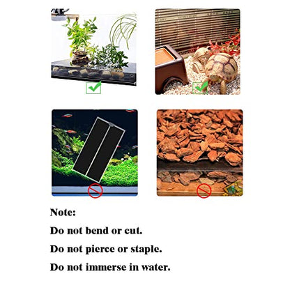 5W Reptile Heating Mat 5.9 Inch *5.5 Inch 110v -- Reptile Heat Pad with Temperature Adjustment, Terrarium Heat Mats, Safety Reptile Heat Mat for Turtle, Tortoise, Snakes, Lizard, Gecko Hermit Crab