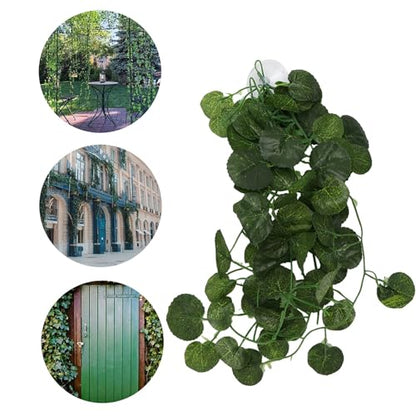Pssopp Lifelike Plant Decorative Hanging Silk Terrarium Plant with Suction Cup for for Reptile Rainforest Box Aquarium Landscape(NFF‑83)