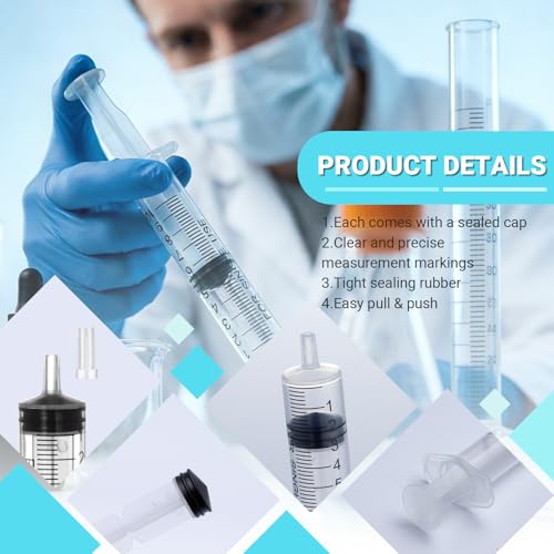 100 Pack 10 ml syringe, Versatile 10ml oral syringes, Perfect syringe for jello shots, Lab Use, Pet Feeding, Liquid Measuring & Refilling, Needle-Free Plastic Syringe - size: 10ml Syringes-100pcs