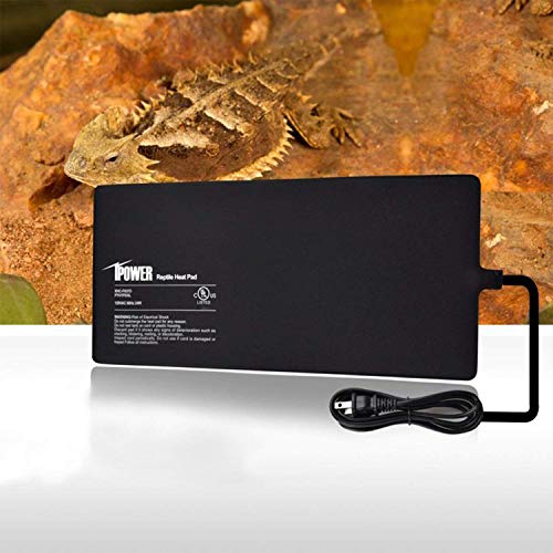 iPower 8 by 12-Inch Reptile Heat Mat Under Tank Heater Terrarium Heating Pad Ideal for Spider Snake Tarantula Hermit Crab Turtle, Black - size: 8 X 12 Inch, style: 1 Pack
