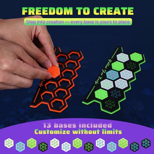 YOBBAI Magnetic Coral Frag Rack for Reef Tank, Saltwater Aquarium Frag Holder with 11 Slots & 13 Frag Plugs, Strong Magnet Glass Mount (Up to ~2cm), Multi-Use Aquarium & Hydroponic Plant / Reptile Display Stand