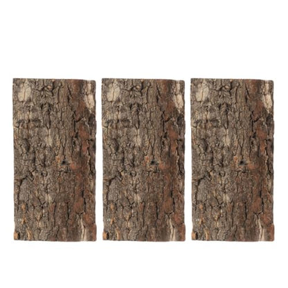 Totority 3pcs Bark Backdrop for Reptile Tanks Aquarium Background and Lightweight Terrarium Decoration Creates Comfortable Habitat for Lizard Snake Fish