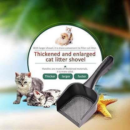 wonderfulwu Cat Litter Scoop with Handle Small Hole, Reptile Litter Cleaner Scoop