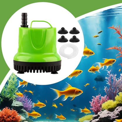 Aquarium Submersible Pump | Fish Tank Water Pump,Silent Circulation Filter Device Suction Cup for Drainage Pond Terrarium Outdoor Sump Pool Irrigation