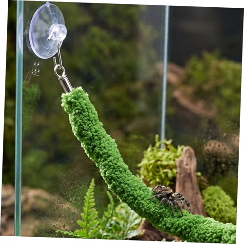 Toyvian Reptile Climbing Vines and Terrarium Rope, 50cm Artificial Moss Simulation Vine for Lizard and Bearded Dragon Habitat, Flexible Swing Accessory for Reptile Tank Decor
