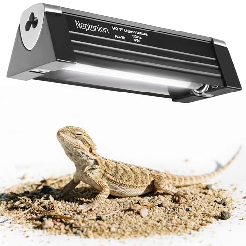 39W Reptile T5 HO UVB 34.5" 10.0 Light Fixture with Tube, Strong UVB Hood for Terrariums, Suitable for Desert Reptiles Like Sulcata Tortoise - color: 10.0 Desert, size: 39W-34.5 Inch