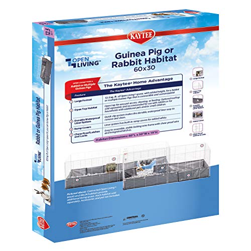 Kaytee Open Living Pet Guinea Pig or Rabbit Habitat, 60" x 30" - size: 60.0"L x 30.0"W x 19.0"H