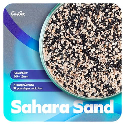 Carib Sea African Cichlid Mix Sahara Sand - 20 lb - Natural Substrate Buffers pH, Ideal for African Cichlids, Enhances Color & Behavior in Freshwater Aquariums - style: Sahara Sand