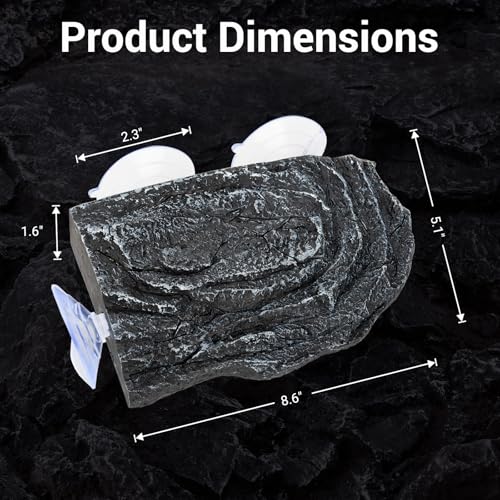 Turtle Basking Platform for Aquatic Pets - Extra Large Basking Platform for Aquatic Turtles with 3 Strong Suction Cups, Floating Resting Dock for Turtle Tank & Aquarium