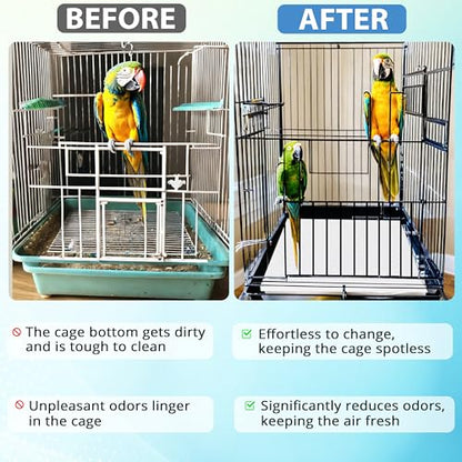 14" X 18" Disposable Bird cage Liners 50 Units, Super Absorbent, Parakeets, Cockatiels, Doves, Canaries, Parrots