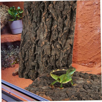 BESPORTBLE 2pcs Cork Bark Aquarium Decor Natural Tree Bark Hideout for Reptiles Bearded Dragon and Lizard Tank Versatile Trimmable Easy to Assemble Background for Habitat Enrichment