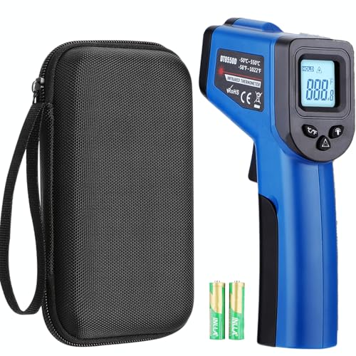 Infrared Thermometer Gun for Cooking, Digital Laser Temperature Thermometer -58℉~1022℉ IR Thermometer Gun for Blackstone Pizza Oven Deep Frying Other Daily Uses with Hard Carrying Case (NOT for Human) - color: Blue