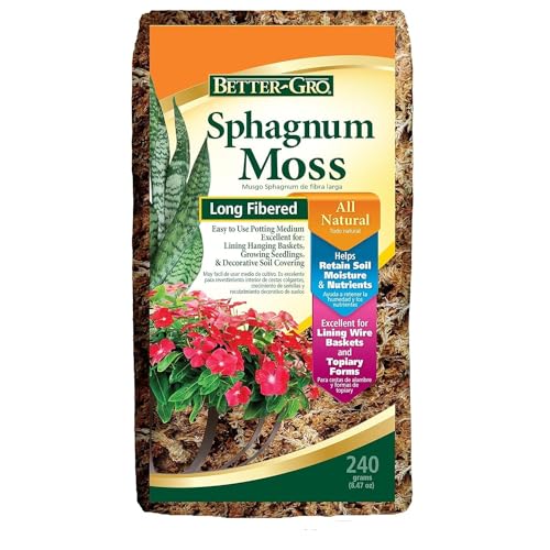 Better-Gro Sphagnum Moss - 100% Natural, Long-Fiber Moss for Orchids, Ferns, and Host & Better-Gro Special Orchid Mix - Premium Grade Orchid Bark Potting Mix for Potting, Repotting, Enhanced