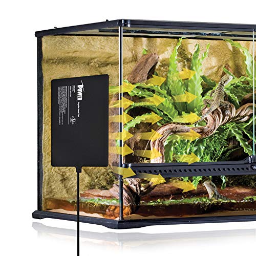 iPower 8 by 12-Inch 16 Watt Reptile Heat Pad Under Tank Terrarium Heater Heat Mat for Small Animals (Pack of 2) - color: Black-1 Pack, size: 8" X 12" (Pack of 2), style: Heat Pad