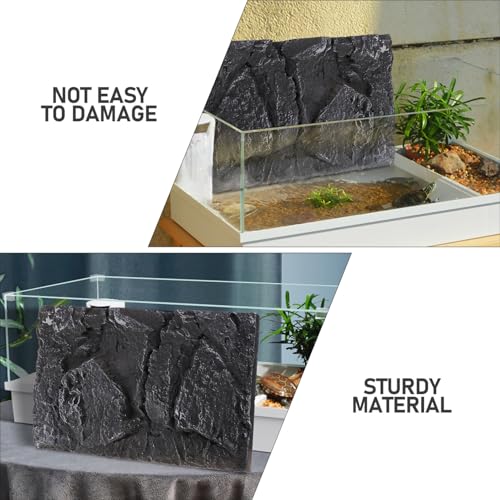 3D PU Material Reptile Tank Background Board Stone Decorative Panel for Turtle Habitat Waterproof and Easy to Install for Aquatic and Terrestrial Environments