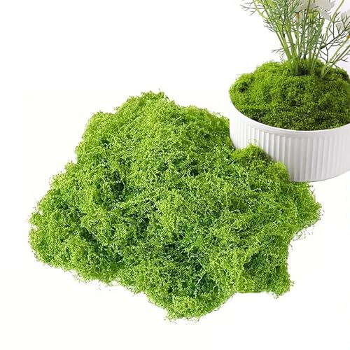 Fake Green Moss for Decorating, Artificial Moss for Aquarium Model Crafts Table Centerpieces Decor (Green, 200g/7oz) - size: 200g/7oz