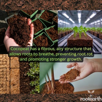 Natural Coco Coir Brick 2.2LB – Expands to 3-4 gallons, Low EC Natural Coconut Coir Growing Medium for Gardening, Seed Starting, Indoor & Outdoor Plants, Potting Soil Mix