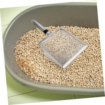Stainless Steel Cat Litter Scoop Metal Litter Sifter 2.8mm Mesh Large 28.5x14x6cm Sand Shovel Pet Waste Cleaning