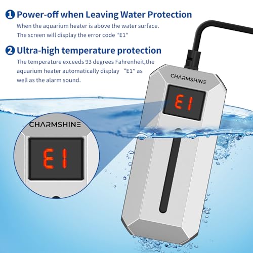 Submersible Aquarium Heater with LED Digital Display 150W Fish Tank Heater for 14-22 Gallon Freshwater Saltwater Tank, Auto Thermostat Overheat Protection(Not Suitable for Low-Water Turtle Tanks)